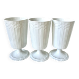 3 Limoges porcelain Mazagran cups