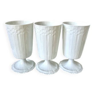 3 Limoges porcelain Mazagran cups