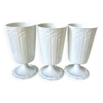 3 mazagrans Limoges porcelain cups