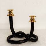 Candelabra "Dorothy Thorpe" in black lucite. USA 1960s.