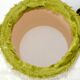 Pouf en fourrure moumoutte vert olive