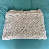 Large vintage handmade crochet bedspread