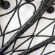 Black peacock rattan headboard