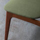 Set of 4 dining chairs by Schiønning & Elgaard with green seat
