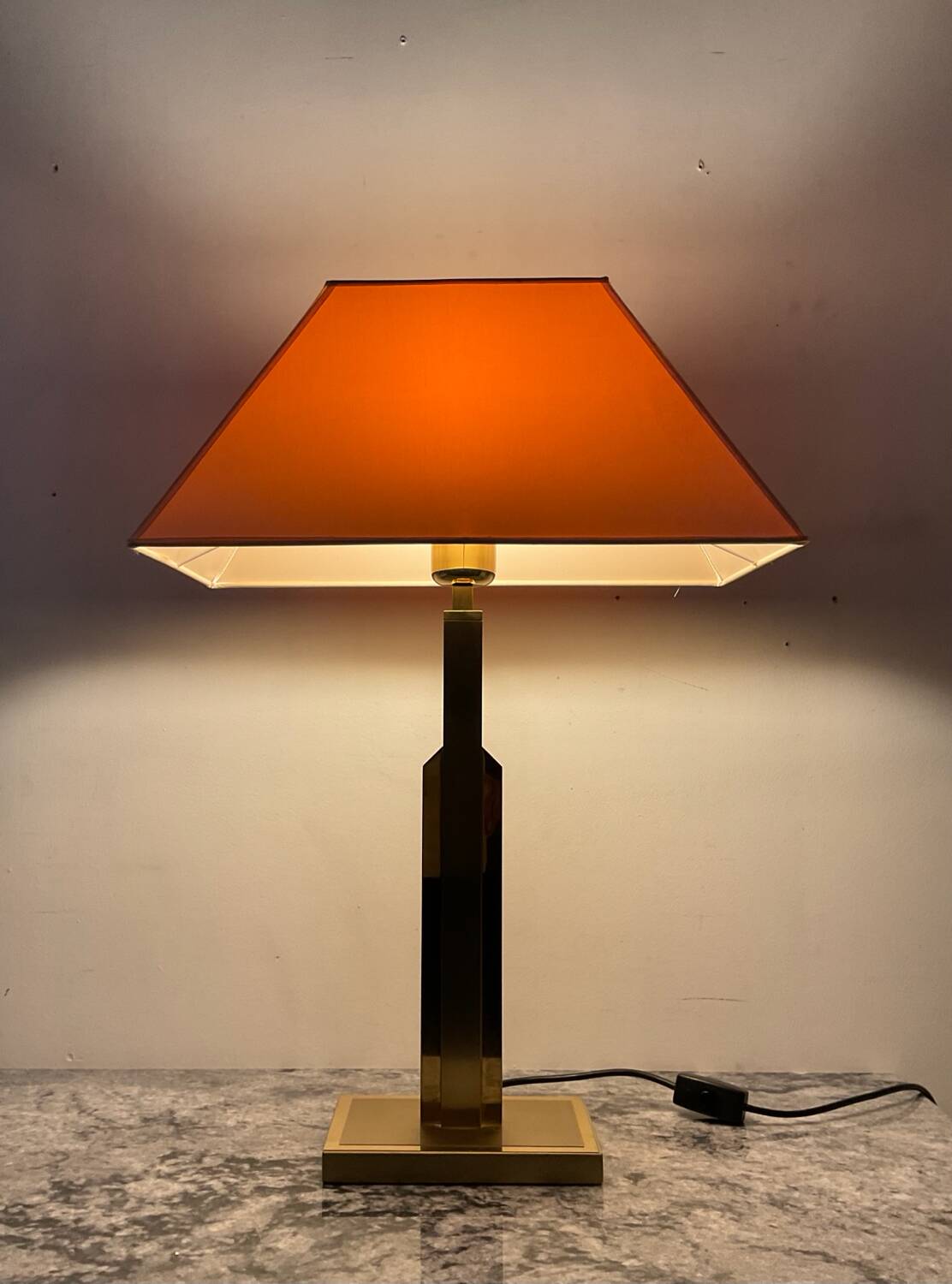 Lampe Deknudt en laiton style Hollywood Regency des années 70