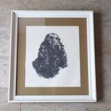 Animal portrait, painting signed by Jean Rivet, 1960s