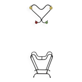 Heart wall coat rack and metal umbrella holder 50s