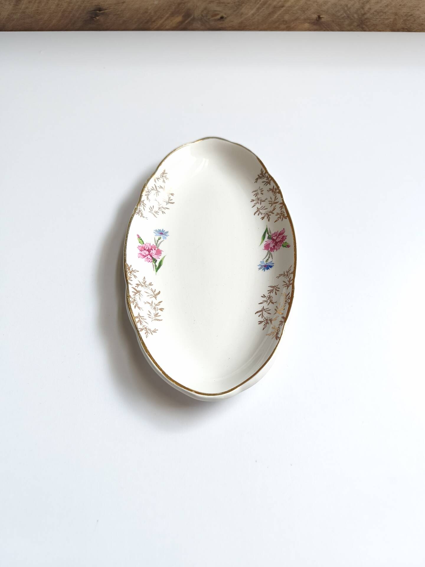 Lot de 2 raviers Sarreguemines modèle Béarn fleurs roses et bleues