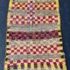 Tapis Tulu turc antique avec motif à carreaux