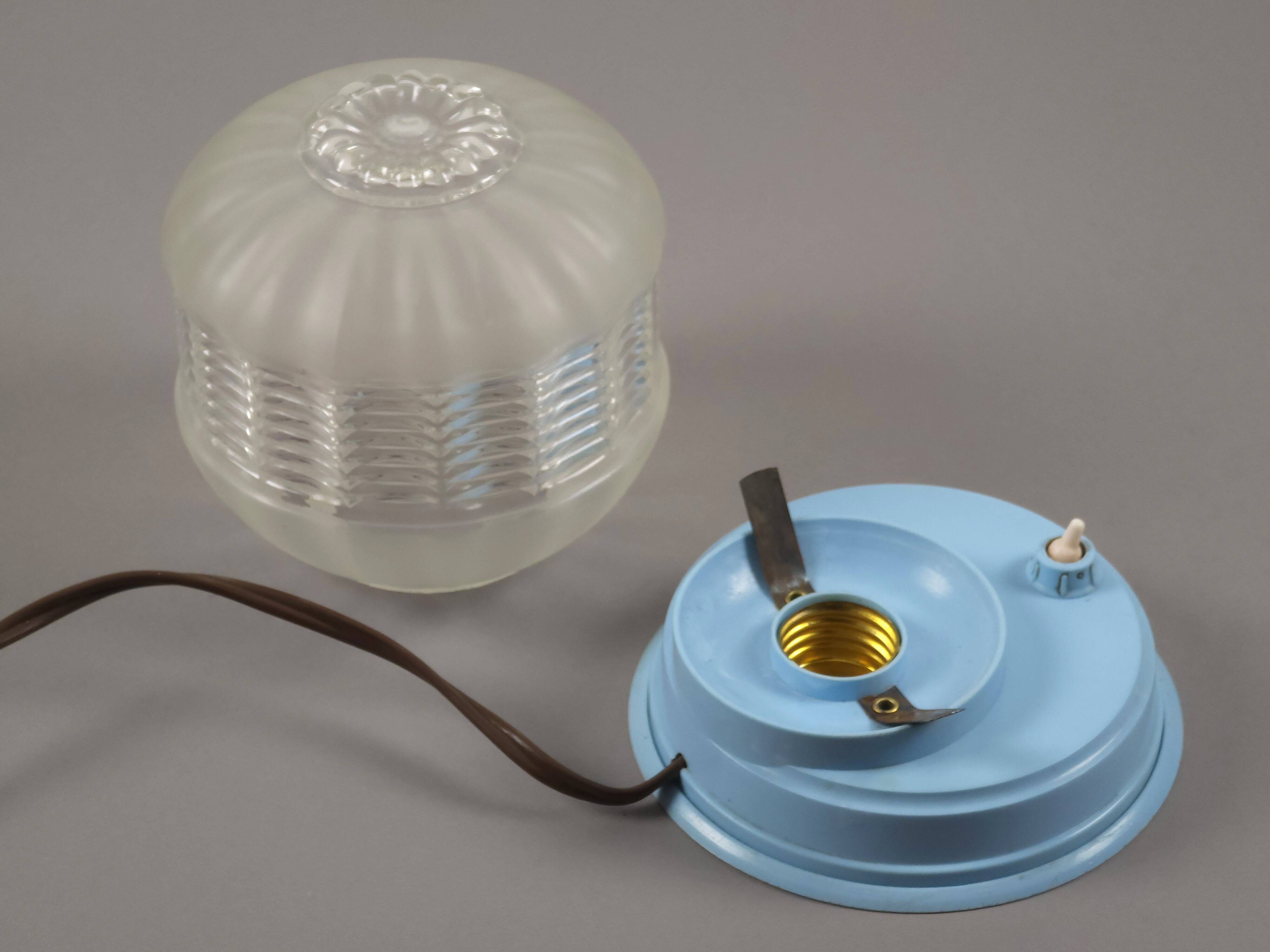 Vintage 1950s Mid Century Modern Bedside Table Light • MCM Atomic Space Age