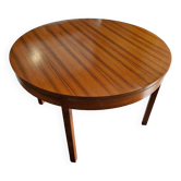 Scandinavian extendable teak round table, 1970s