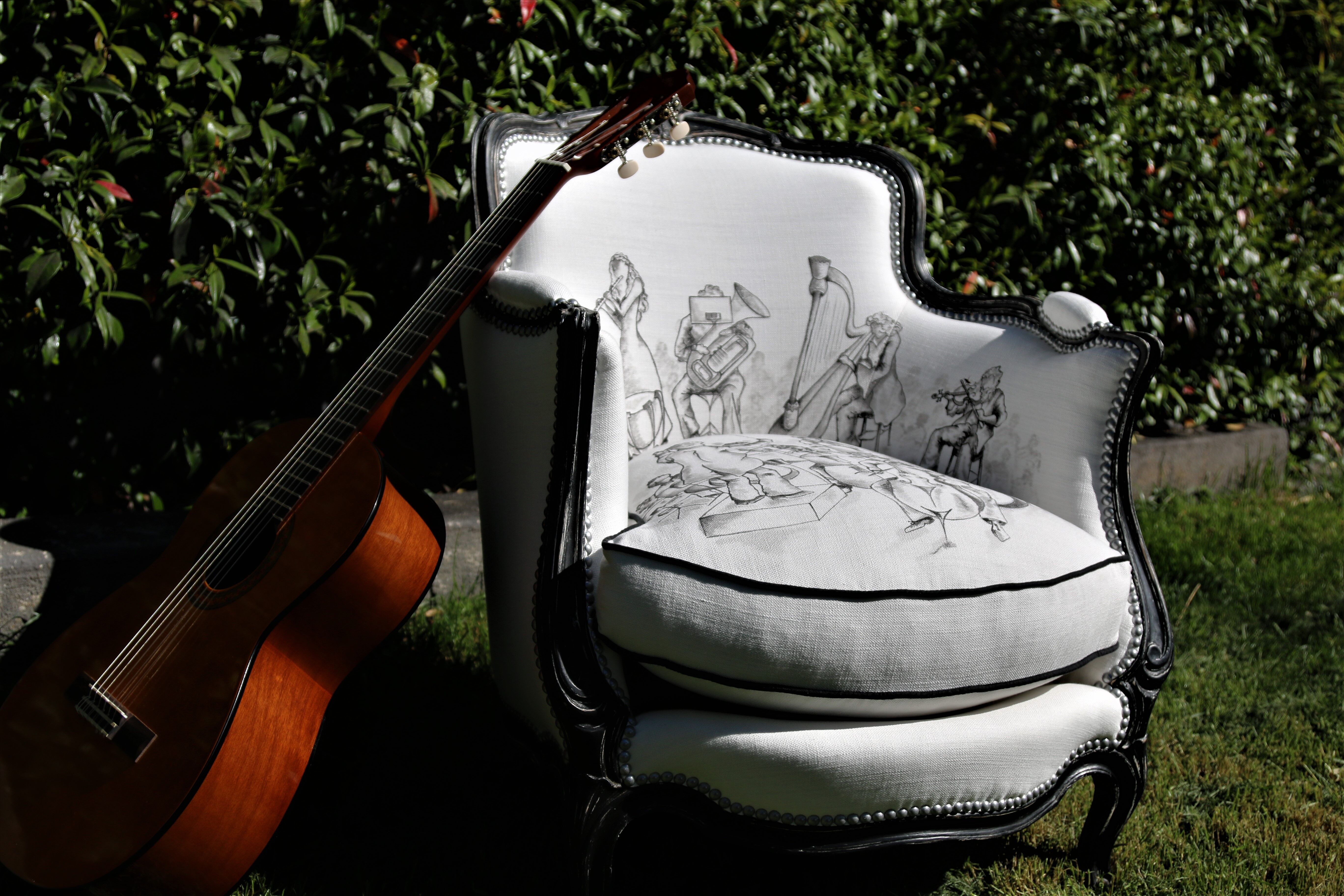 Louis XV style bergère revamped