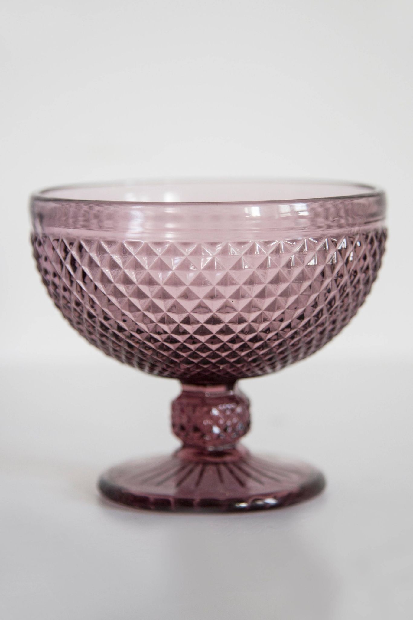 Vintage purple glass sugar bowl from the mid-century, Italy, 1960s.