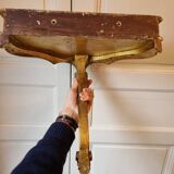 Mid-19th century wall console in wood and gilded stucco