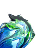 Sculptural Murano Vase – Cobalt Blue & Green - circa 1960