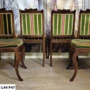 Set of six Charles X period chairs, finely marquetry in rosewood.