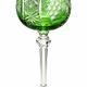 Set of 6 coloured wine glasses, vine decoration, Bohemian style – H. 20 cm