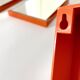 Vintage orange modular wall wardrobe, 1970s