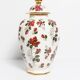 Grand vase en céramique peint à la main avec roses, boîte à bonbons, XXe siècle, Belgique, années 1960