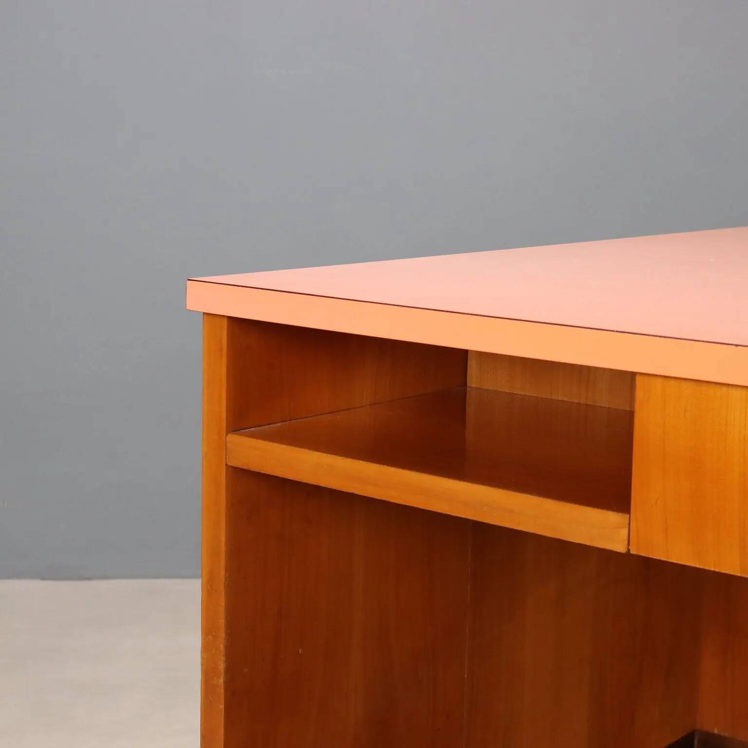 Vintage laminated desk with drawers, Italian design 1960s