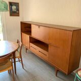 Scandinavian high teak sideboard