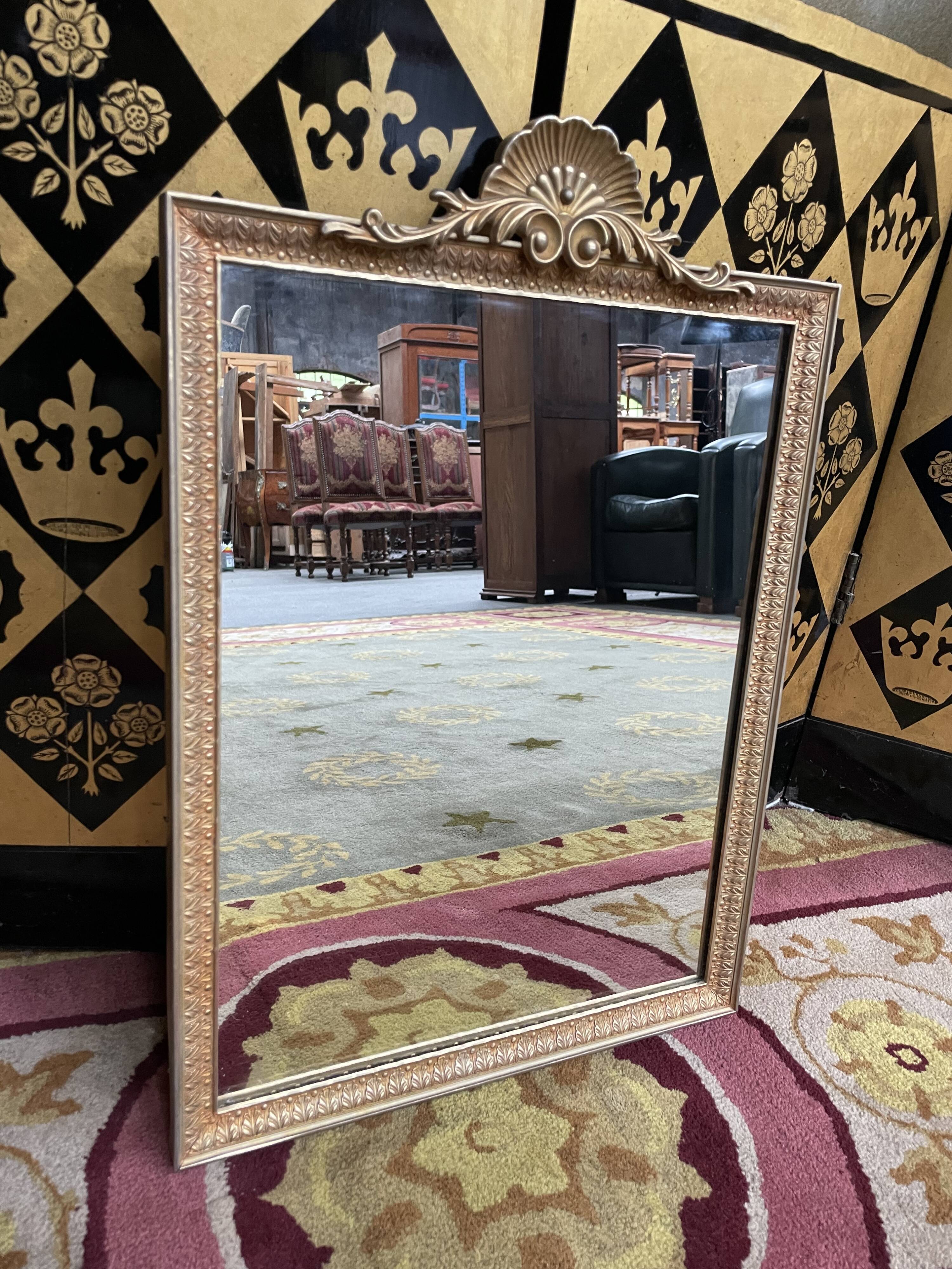 Brass mirror 1970, 35x50 cm