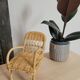 Rattan armchair for dollhouse