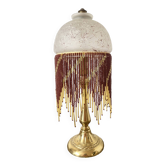 Brass and pearl lamp, Charleston style