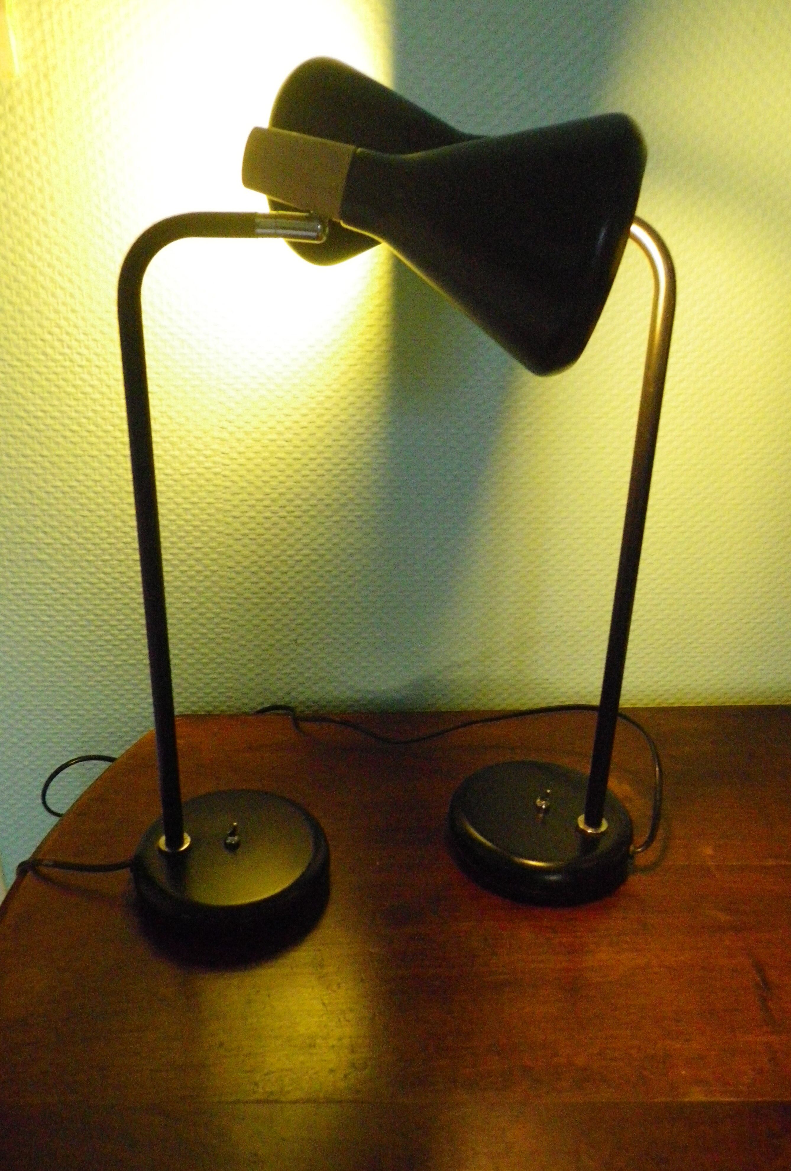 Lamps with tilting lampshade, Italian design from the 70s