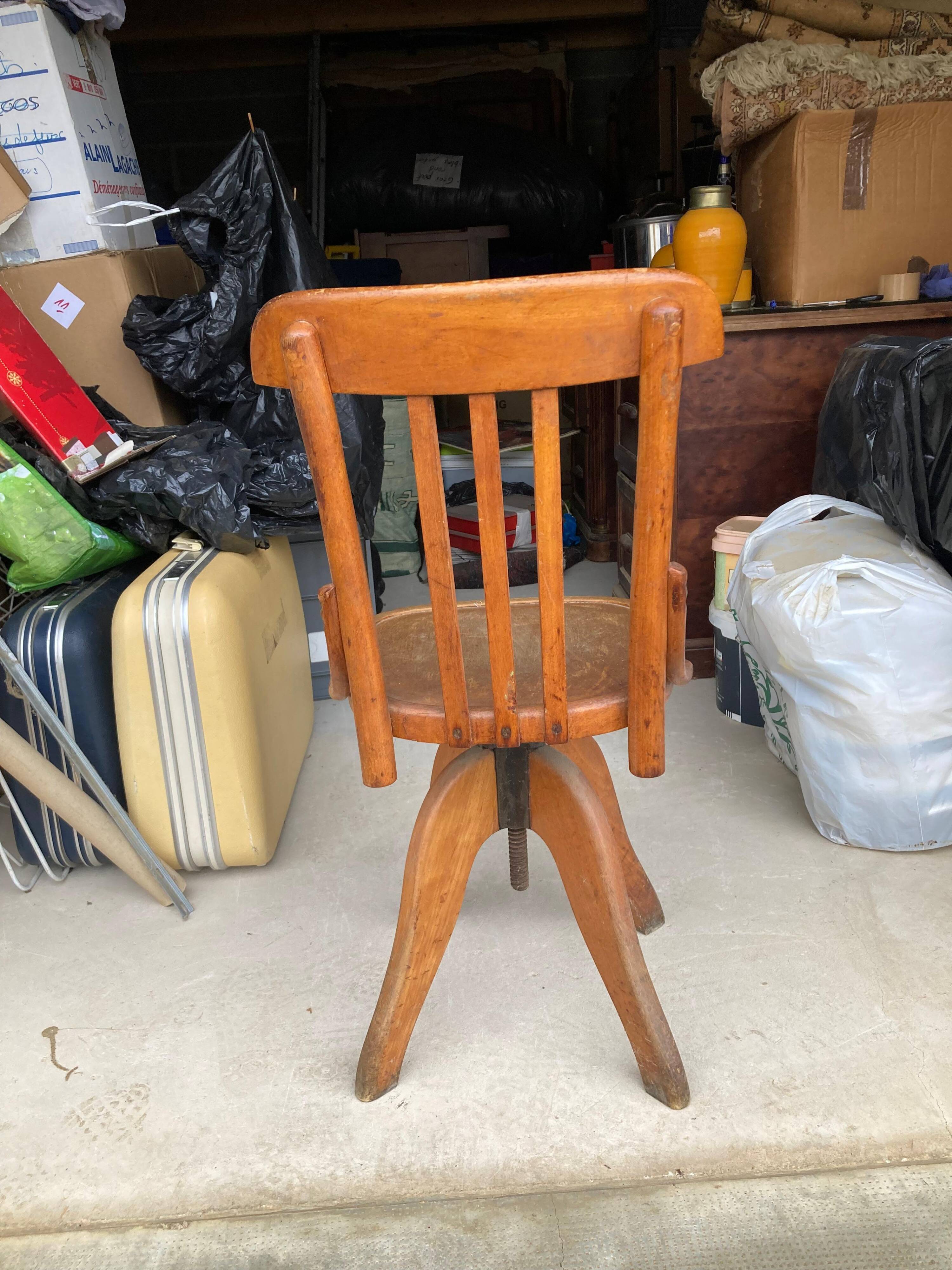 Solid wood notary desk and swivel American chair