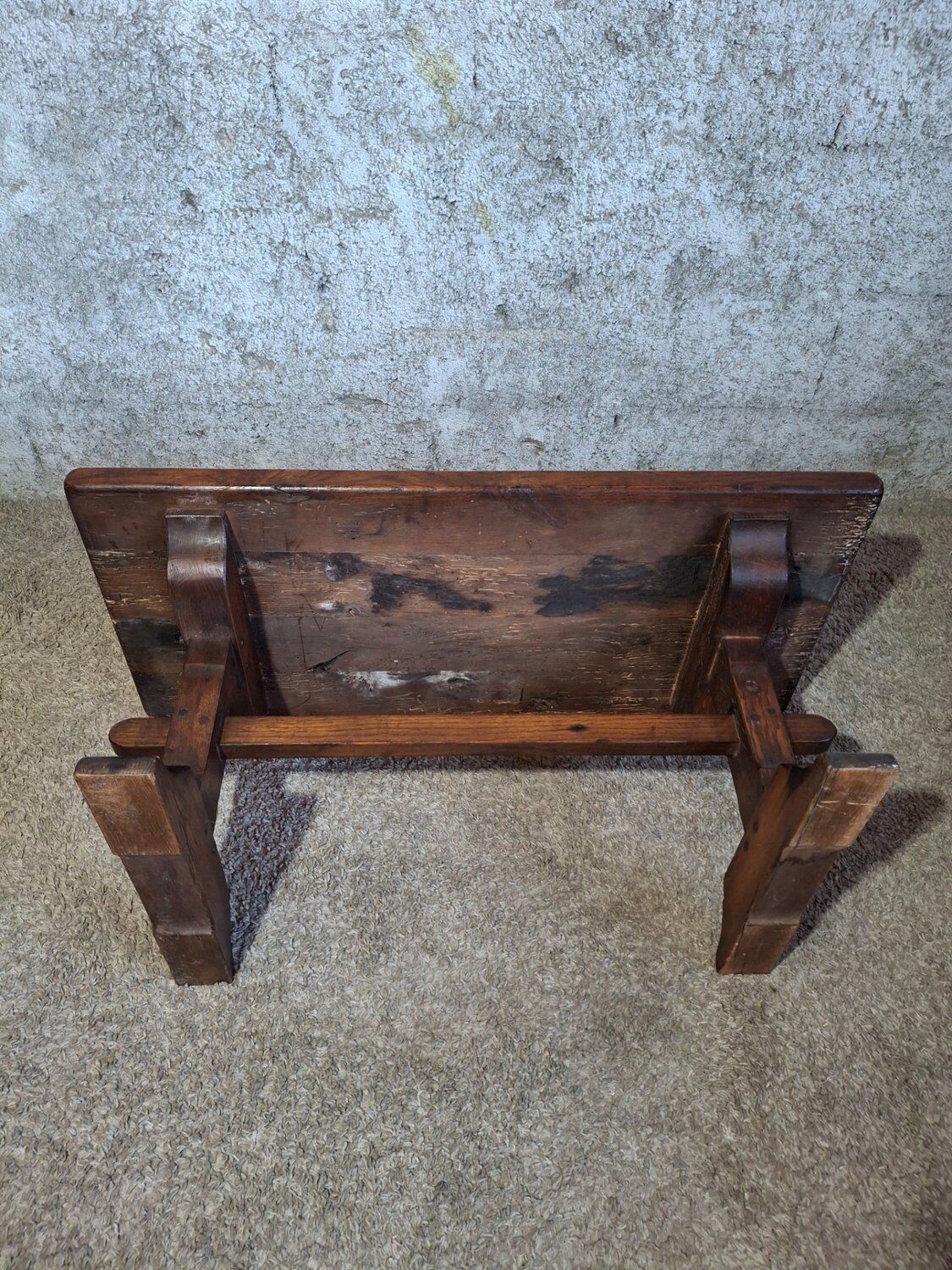 Oak coffee table in monastery style