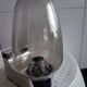 Keuco space age wall light. Chrome and bubble glass.