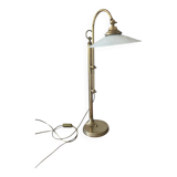 lampe italienne en laiton et opaline bras coulissant 67cm