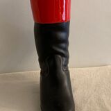 Pol Chambost red and black red and black boot ceramic vase
