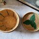 African vintage wicker box