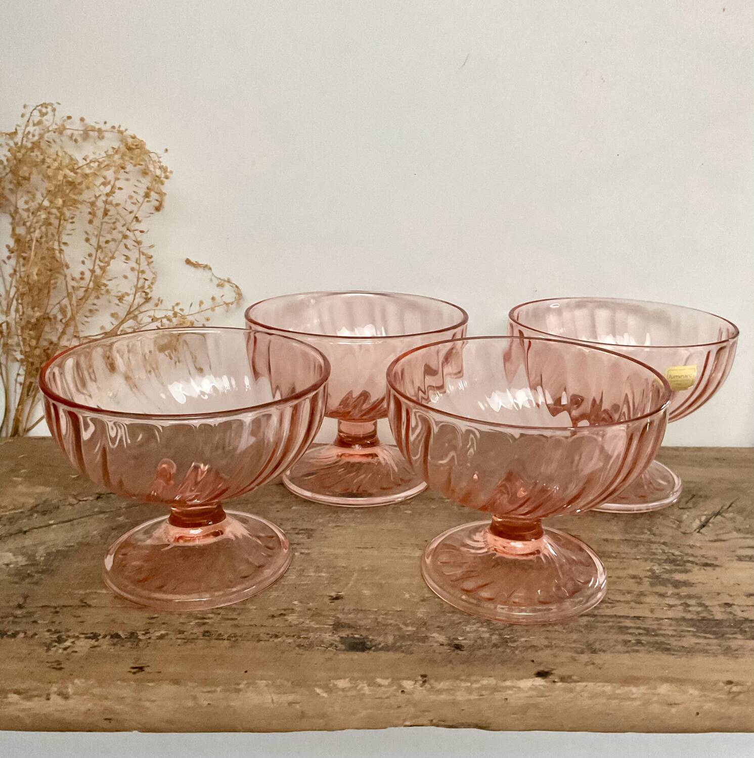 4 vintage Rosaline cups