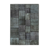 Tapis turc surteint fait à la main 171 cm x 246 cm Tapis Patchwork Noir