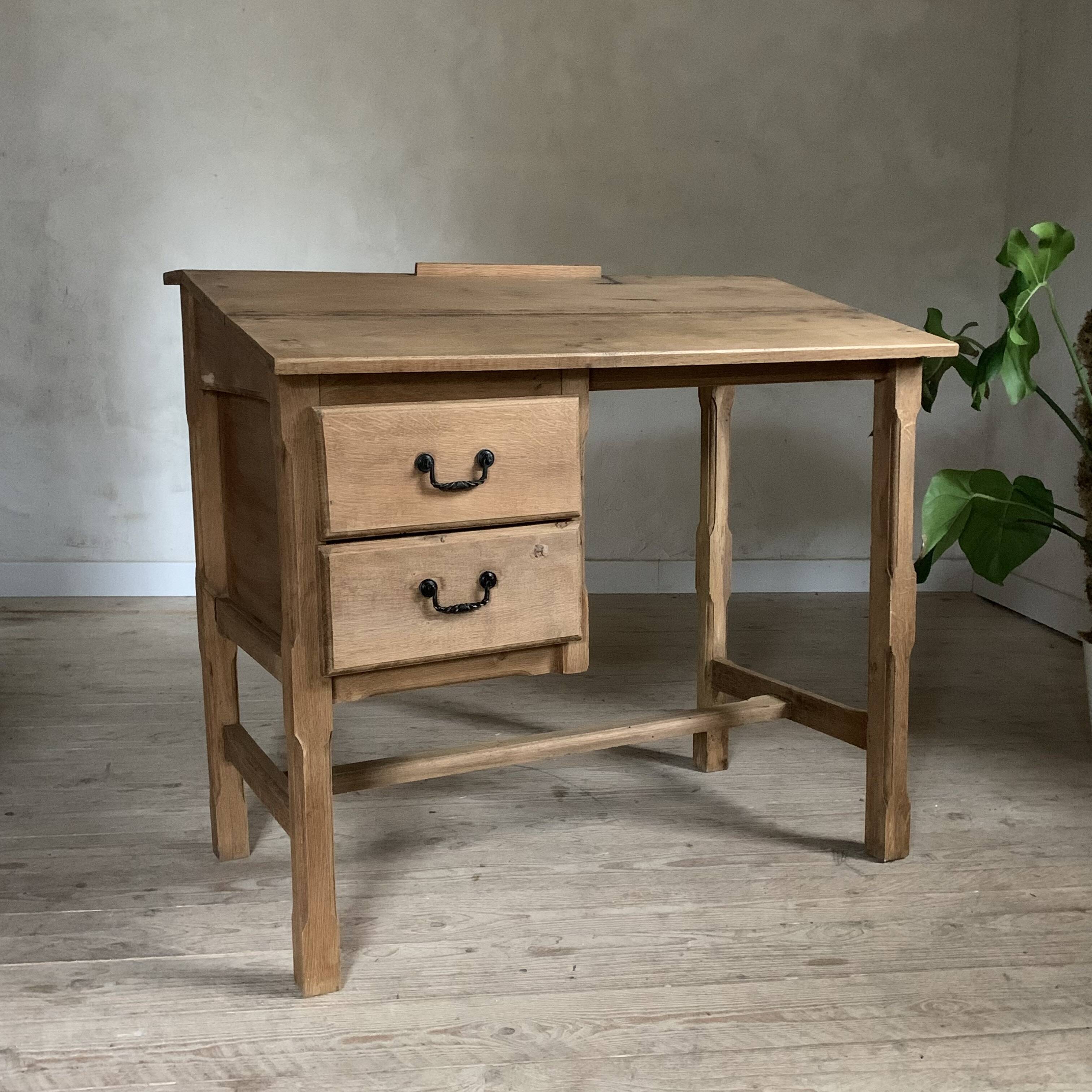 Vintage solid oak craft desk