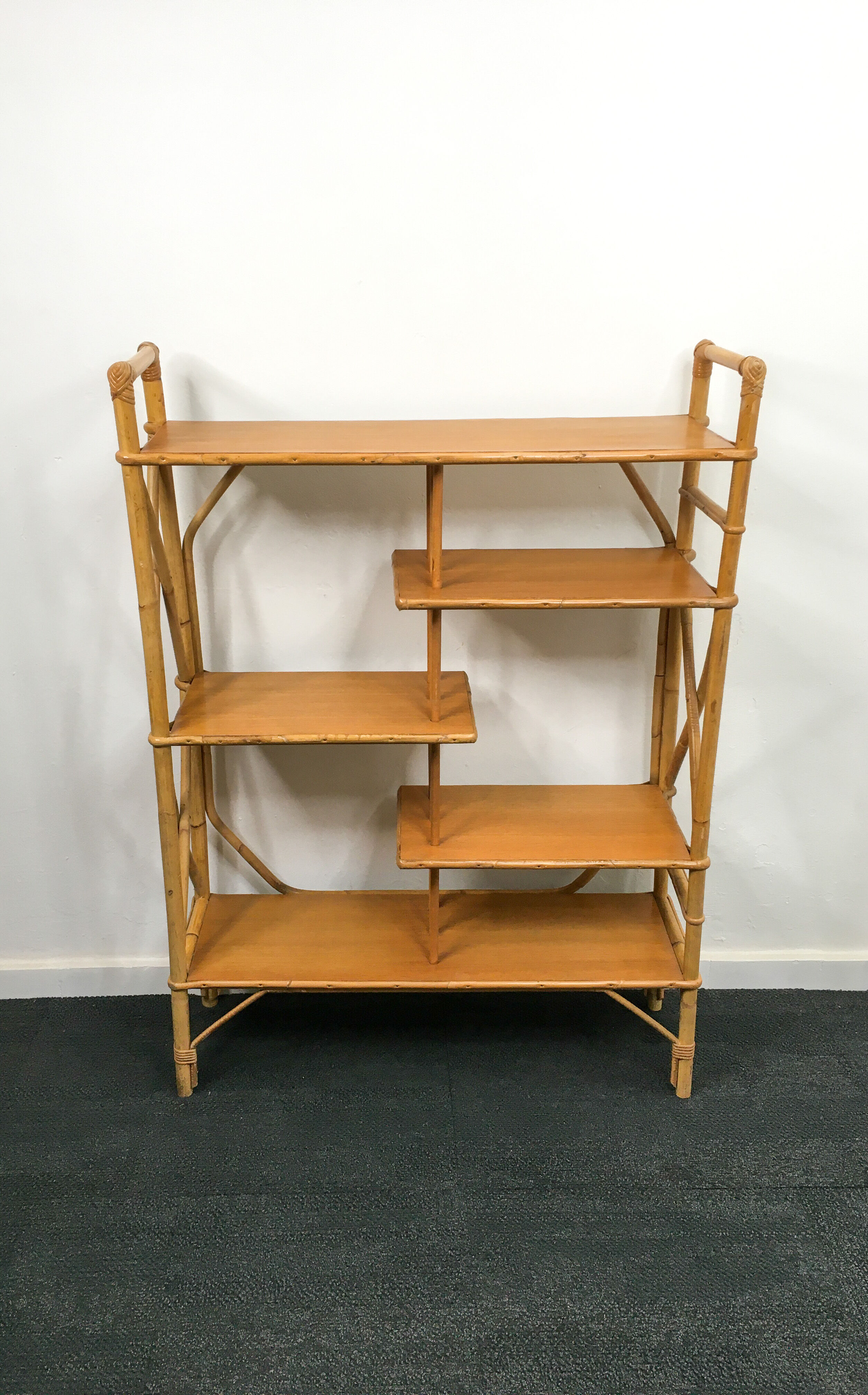 Bamboo and rattan shelf