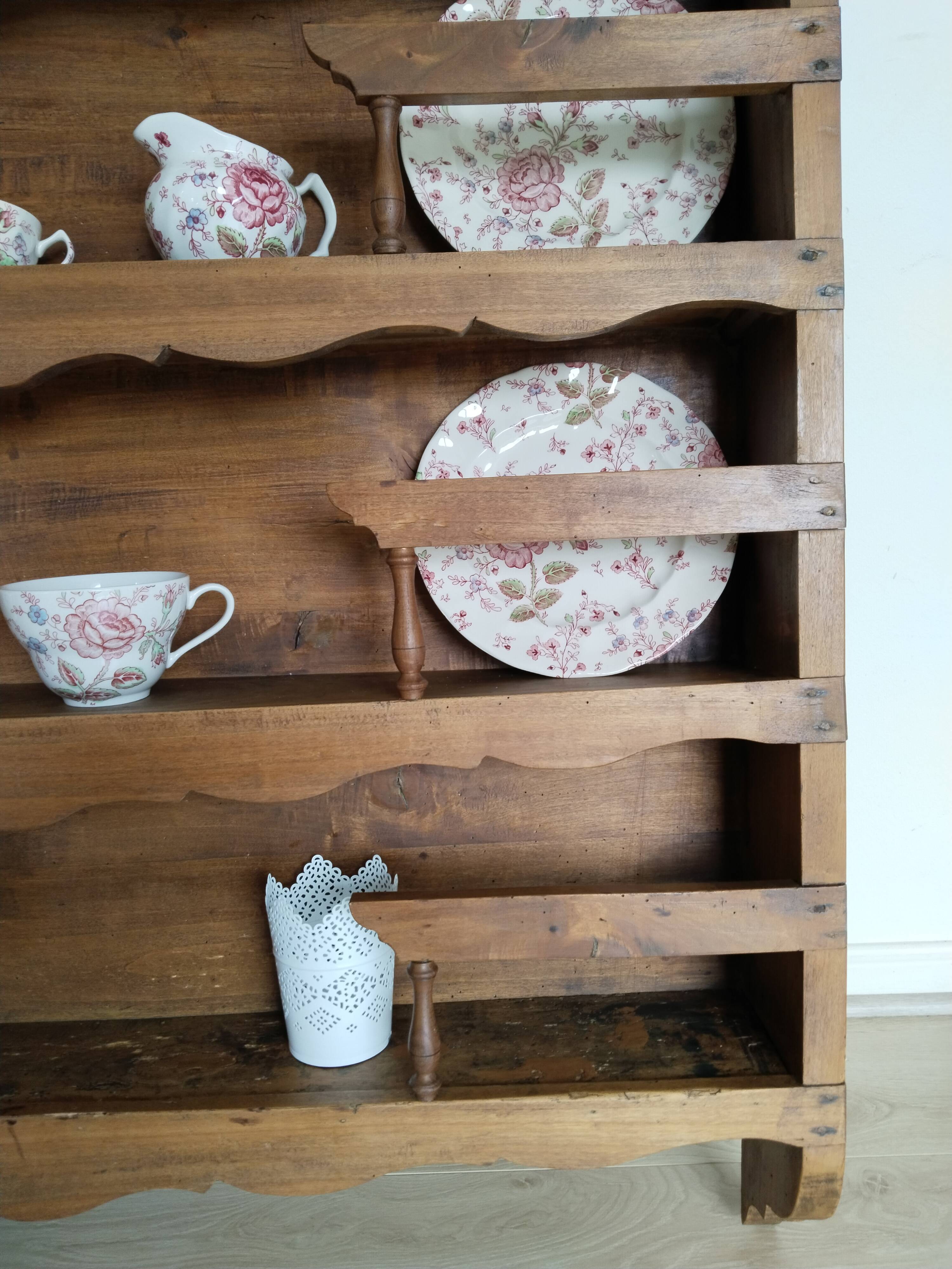 Waxed wooden dresser, antique buffet top