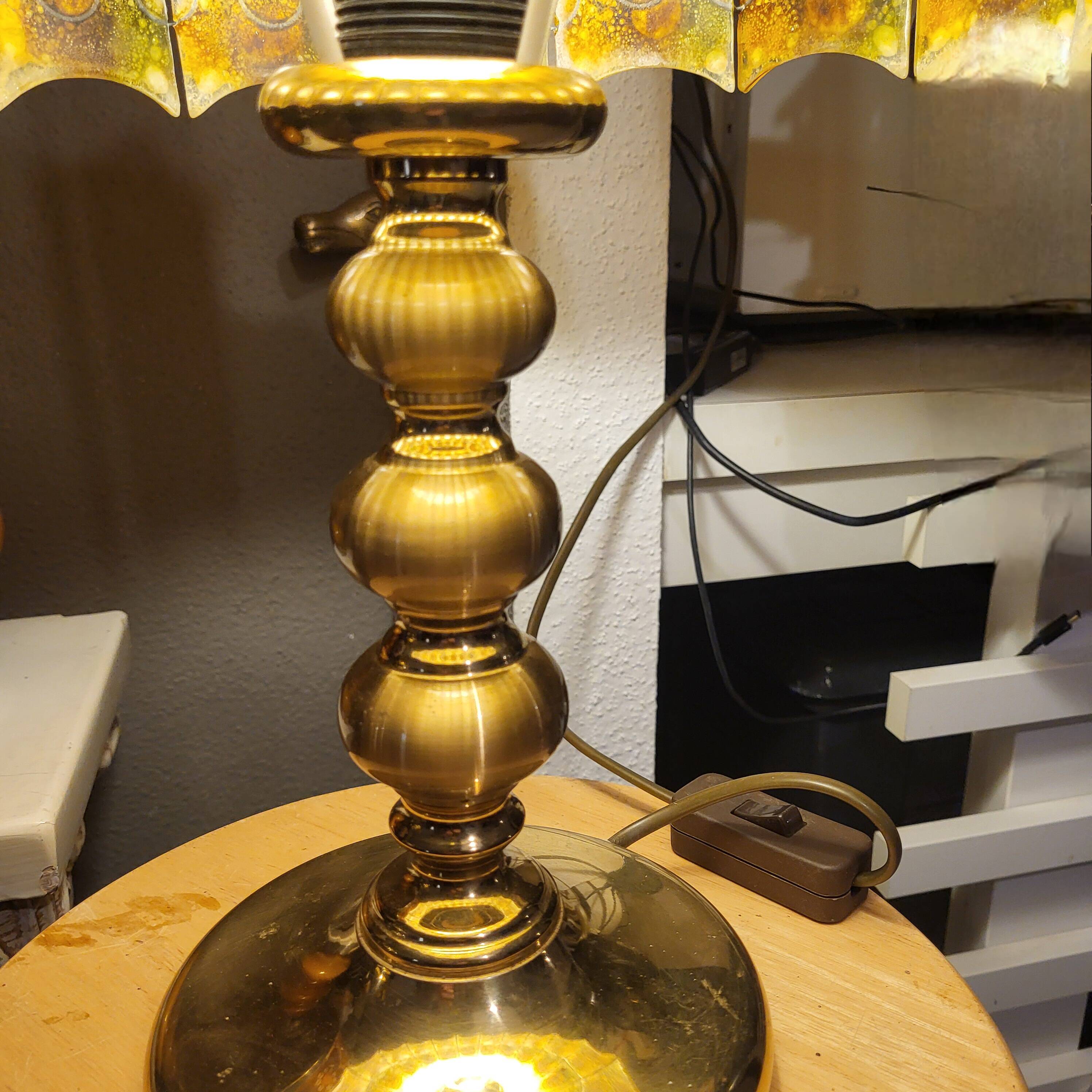 Felipe Derflingher table lamp, amber 1960,70