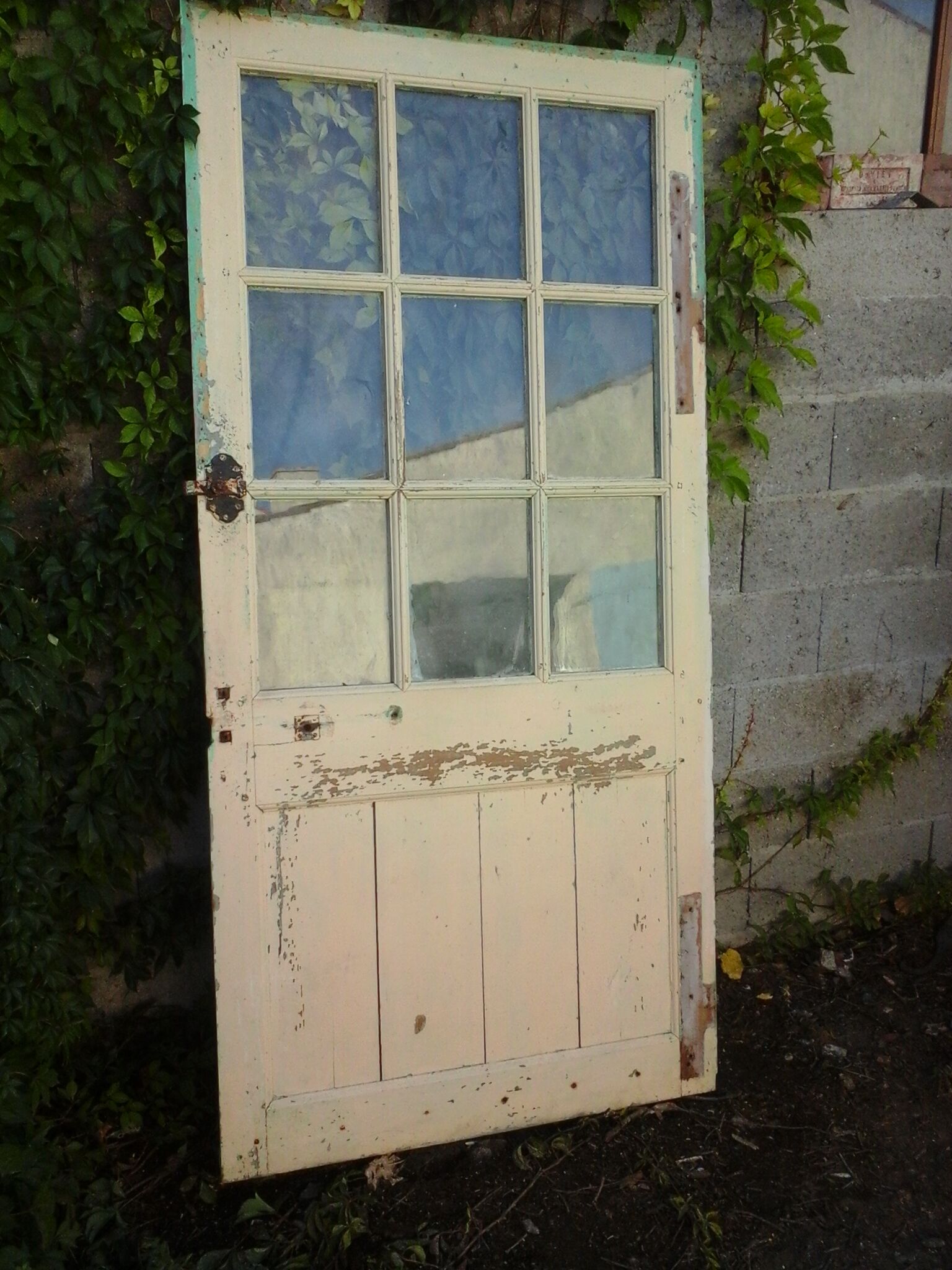 Old glass door