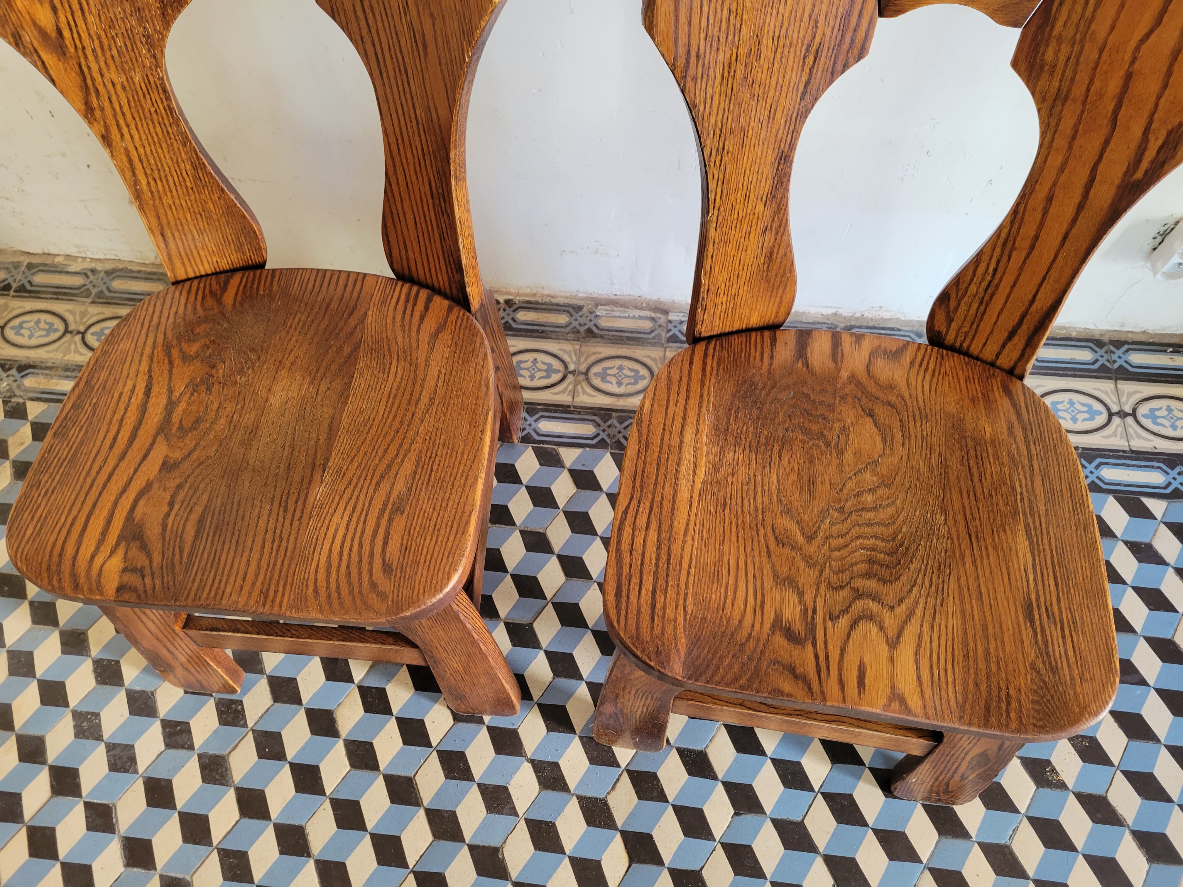 Pair of brutalist chairs