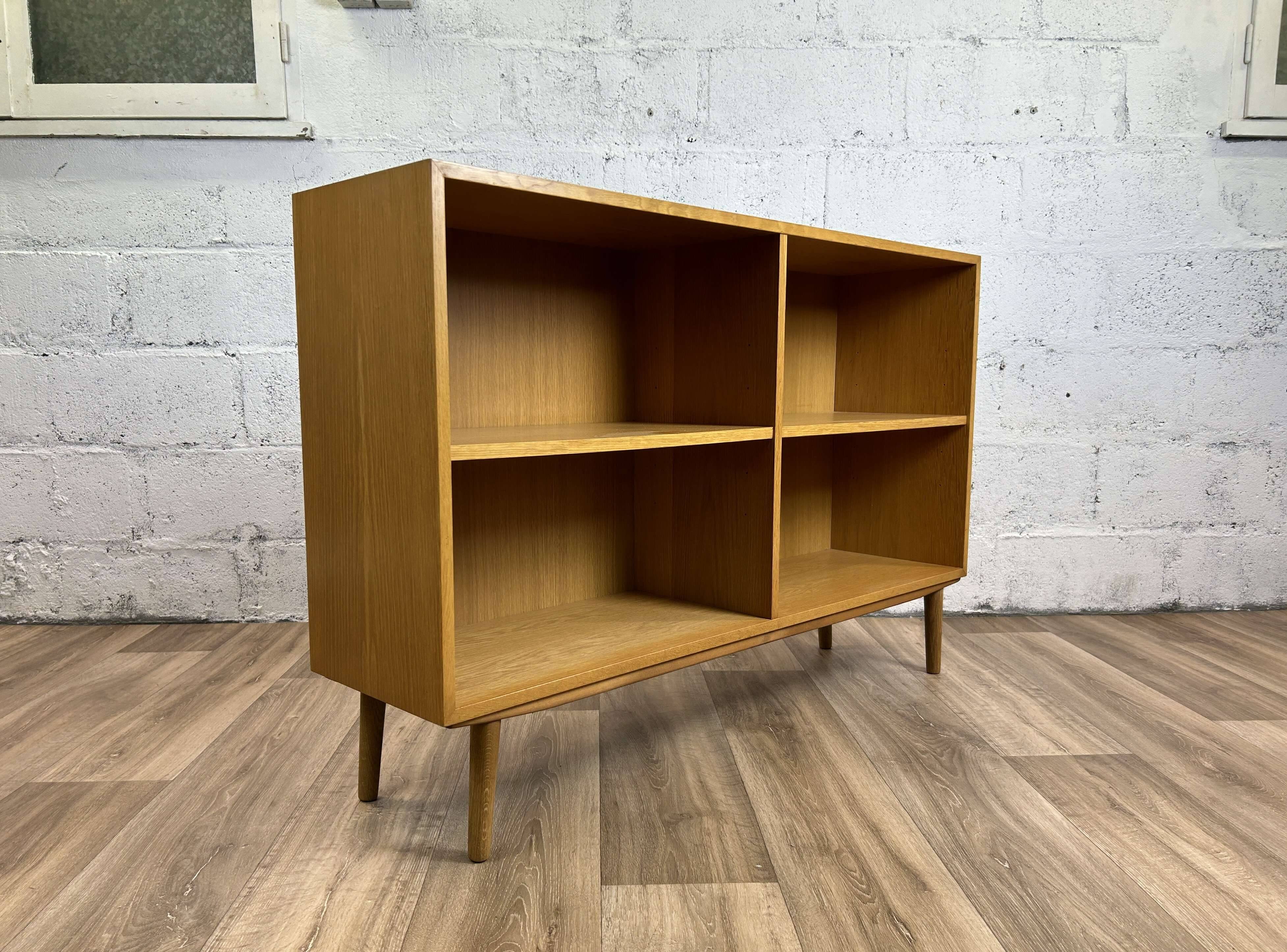 Vintage Scandinavian open bookcase in oak, 1960s