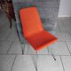Chaise vintage grosfillex design rouge orangé