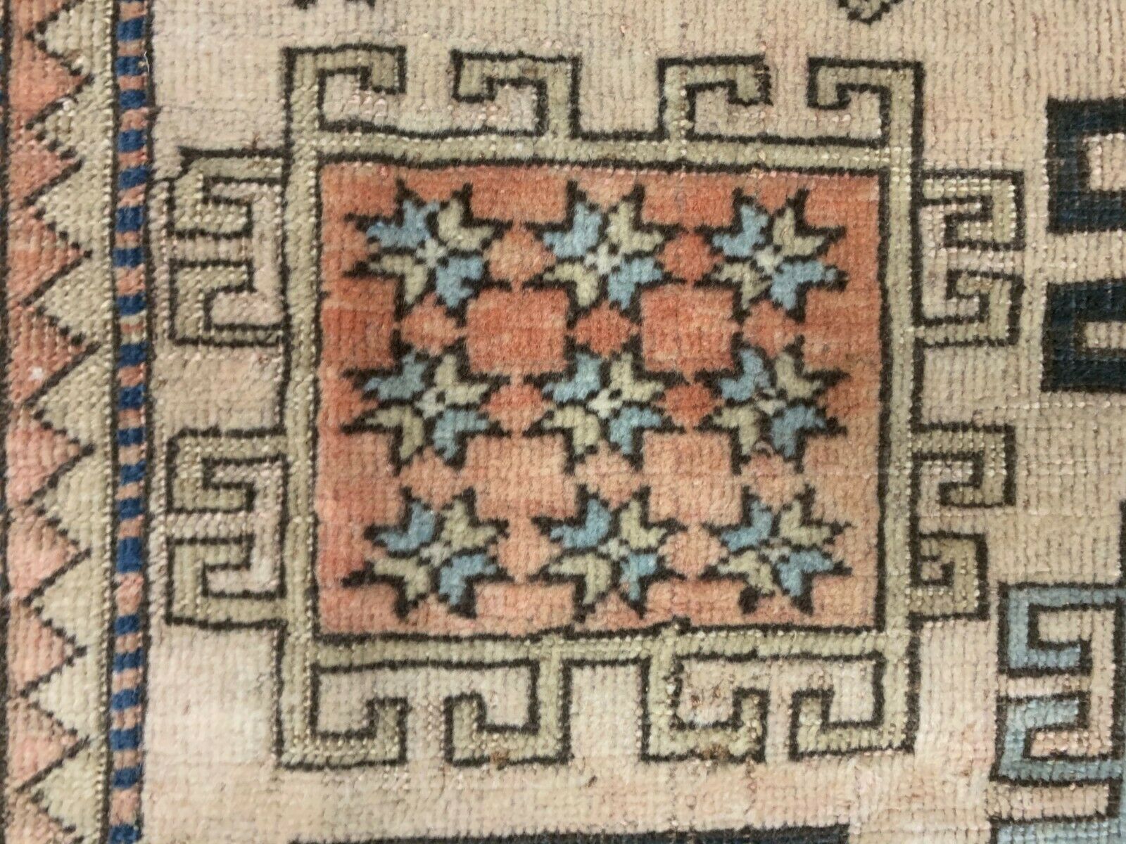 Old Turkish Kazak Rug Oriental 240x165 cm vintage carpet, Tribal Handwoven