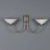 Vintage wall light in glass with double socket, Italian design from the 1960s.