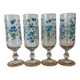Vintage lot de 4 flûtes Arcopal véronica myosotis