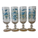 Vintage lot de 4 flûtes Arcopal véronica myosotis