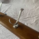 Vintage wooden wall coat rack - 3 hooks
